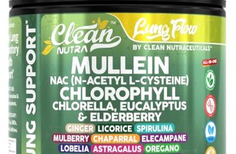 Clean Nutra Mullein Leaf Extract for Lungs Cleanse NAC Supplement Chlorophyll Ch
