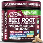 Clean Nutra Organic Beet Root Capsules L Arginine L Citrulline Pine Bark Nitric