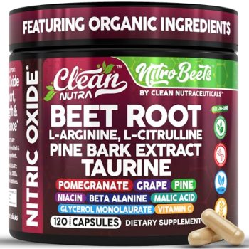 Clean Nutra Organic Beet Root Capsules L Arginine L Citrulline Pine Bark Nitric