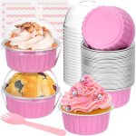 EgticHome Mini Cake Pans with Lids and Spoons (40 Pack