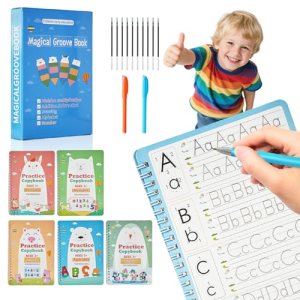 Magic Grooved Writing Books for Kids-Handwriting Practice for Kids 5-8