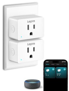 Lepro P1 Smart Plug Mini 15A, WiFi Outlet Plugs Compatible with Alexa & Google A