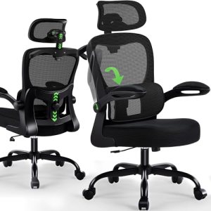 AreShark Office Chair Ergonomic Desk Chairs with Adjustable Lumbar Support& Head
