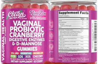 Clean Nutra Vaginal Probiotic Gummies for Women Cranberry Digestive Enzymes D Ma