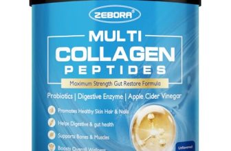 ZEBORA Multi Collagen Peptides Powder with Probiotic for Gut Health