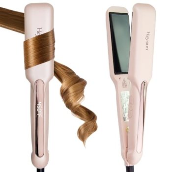 Heysam Flat Iron Hair Straightener and Curler 2 in 1