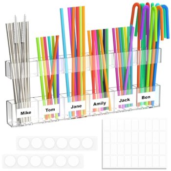 Palksky 10.8” Large Straw Holder for Cabinet Door