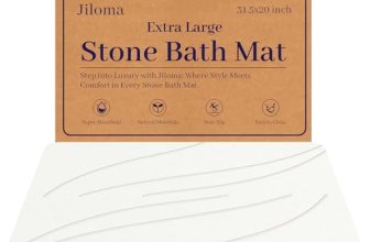 Jiloma Stone Bath Mat Diatomaceous Earth Shower Mat Non-Slip Super Absorbent Bat