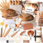 Astercook Sourdough Starter Kit with Round & Oval Banneton Bread Proofing Basket