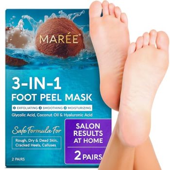 MAREE Foot Peeling Mask – 3-in-1 Foot Mask for Dry Cracked Feet