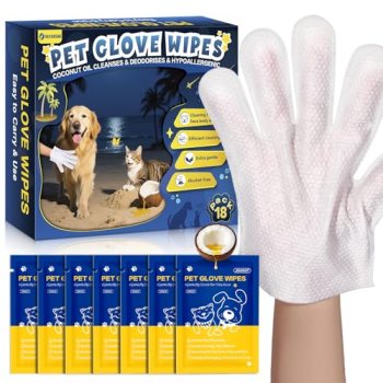 GIXSEGIE Pet Glove Wipes for Dogs and Cats