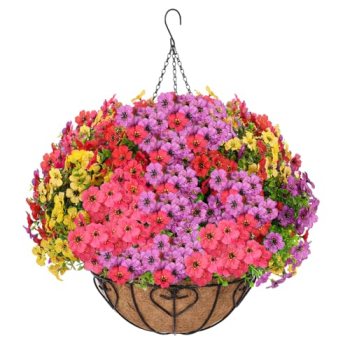 LetuoClips Artificial Hanging Flower for Outdoors