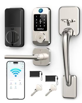 Wi-Fi Front Door Lock Set – HEANTLE Smart Locks for Front Door Built-in WiFi Key