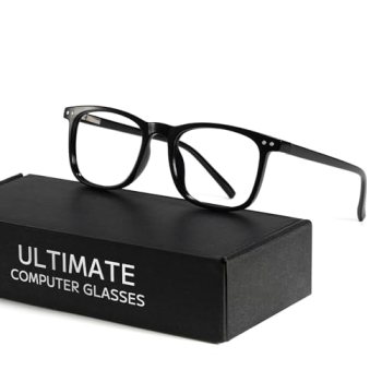 TIJN Sleep Glasses Blue Light Blocking Square Eyeglasses Dual AR Coatings for Co