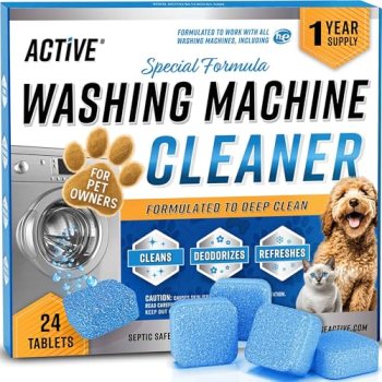 ACTIVE Washing Machine Cleaner for Pet Owners Enzymatic Deep Clean Descaler for