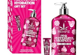 Hempz Festive Mint Hydration Pink Peppermint Meringue Gift Set