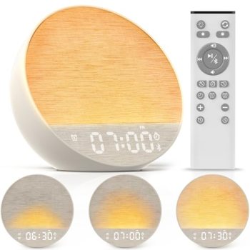 Tap-to-Snooze Sunrise Alarm Clock with Sound Machine