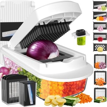 8 Blade All-in-1 Vegetable Chopper Mandoline Slicer with Container