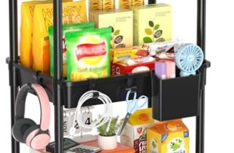 SUNALLY 3 Tier Rolling Cart with Drawer