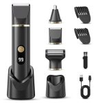 tiovara Beard Trimmer for Men, IPX7 Waterproof Body Hair Trimmer Electric Razor