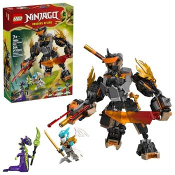 LEGO NINJAGO Cole’s Mission Mech & Dragon Zane Building Toy for Boys