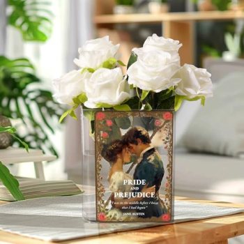 Pride and Prejudice Inspired Book Vase
