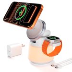 Wireless Charger 3 in 1, Magnetic Wireless Charger Stand with Night Light