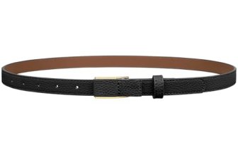 VONMELLI Women Skinny Leather Belt Thin Waist Black Belt for Women Jeans Dress F