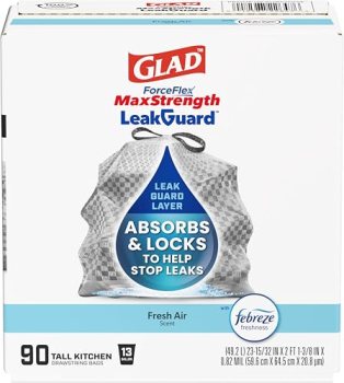 Glad ForceFlex MaxStrength LeakGuard Trash Bags