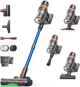 Cordless Vacuum Cleaner, 650W 55KPA 70Mins Vacuum Cleaners for Home