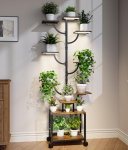 Plant Stand Indoor with Grow Lights – 9-Tier Plant Stand with Wheels