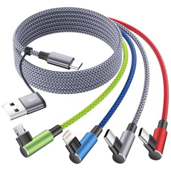 USB A/C to USB C Right Angle Cable