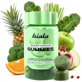 Kiala Nutrition Super Greens Gummies with 11x Organic Greens