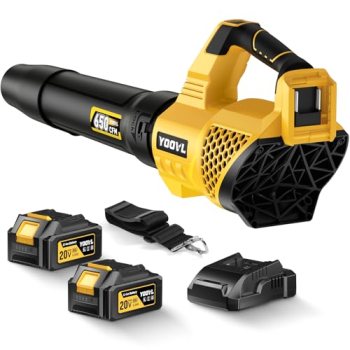 Leaf Blower Cordless, 650CFM Electric Leaf Blowers with 2 x 5.2Ah Batteries and