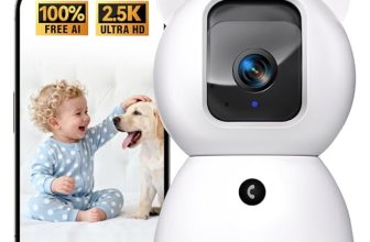 CINMOORE 2.5K Pet/Dog Camera with Speaker/Phone App