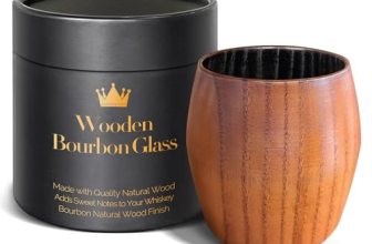 Charred Wooden Bourbon Drinking Glass