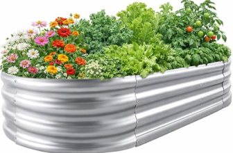 Eclaron Galvanized Raised Garden Bed for Outdoor: 4X2X1ft Du: 38% Off