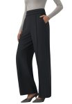 TOPYOGAS Women’s High Waisted Straight Leg Work Pants Business Casual Office Dre