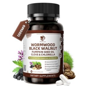 Lukaree Wormwood Black Walnut Cleanse for Human 1200mg