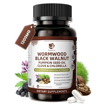 Lukaree Wormwood Black Walnut Cleanse for Human 1200mg