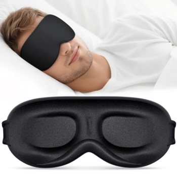 Vynix Sleep Mask for Men Women – 100% Blackout Eye Masks for Sleep – 3D Soft Sle