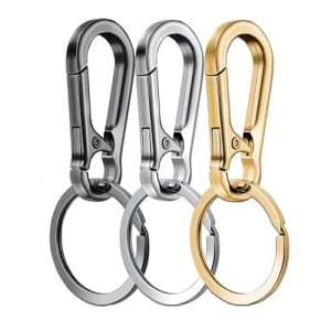 IJPDDRXYN 3 Pack Metal Keychains with Carabiner Clip