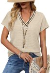 WIHOLL Womens Summer Tops Short Sleeve Shirts Hawaiian T Shirts Beach Vacation C