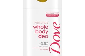 Dove Whole Body Deo Aluminum Free Anti-Chafe Deodorant Stick for Women Berry Blu