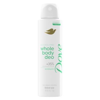 Dove Whole Body Deo Alcohol Free Deodorant Spray for Women Morning Dew 4 oz