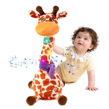 LLUKEME Dancing Giraffe Toy Stuffed Animal Baby Toys Singing Song Toddlers Toy R