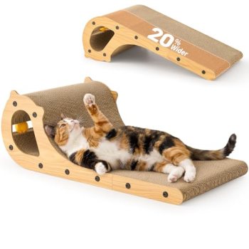 ZOMISIA Cat Scratcher Bed, 2 in 1 Cardboard Scratching Board for Indoor Cats