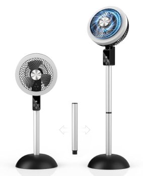 Portable Standing Fan, 10000mAh Rechargeable Battery Powered