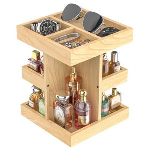 VLXXOI Cologne Organizer for Men Rotating Bathroom Counter Organizer
