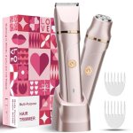 VEGITERIA Bikini Trimmer for Women 2 in 1 Electric Razors Shaver Facial Hair Rem